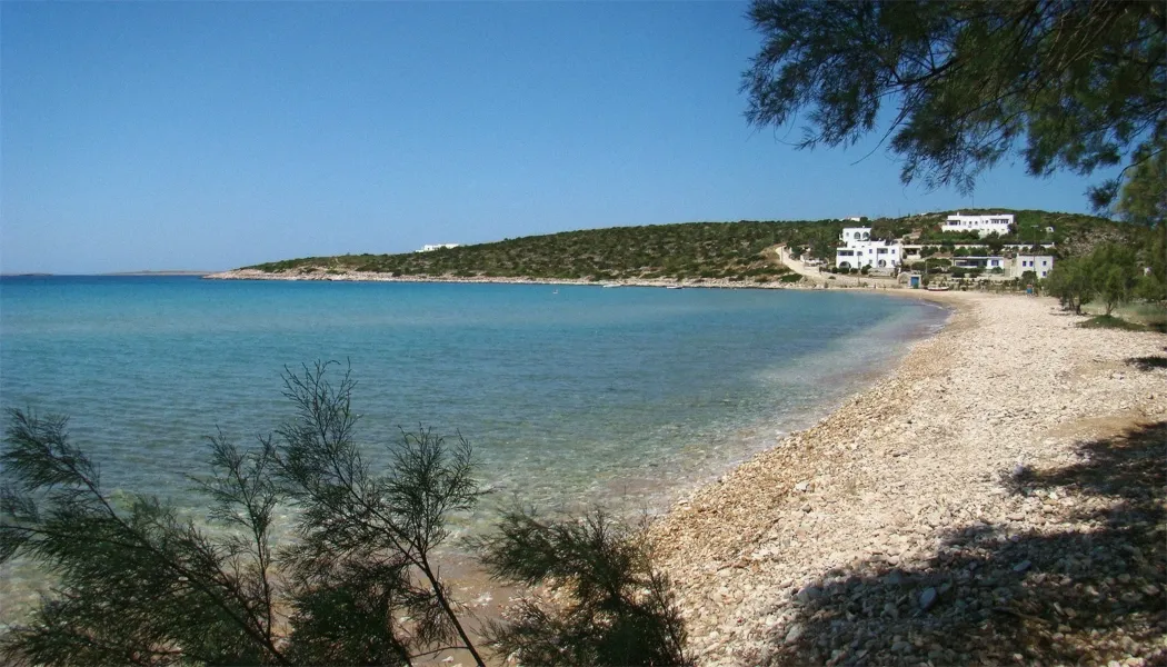 The small harbour of Alyki fishing village on the south coast of Paros